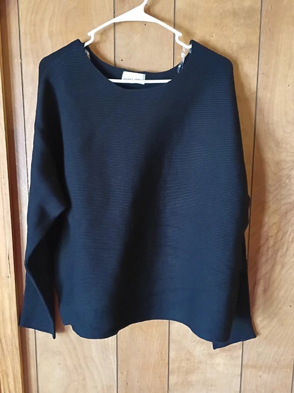 BeCool Black Textured Knit Dolman Sleeve Sweater Size 2X New With Tags